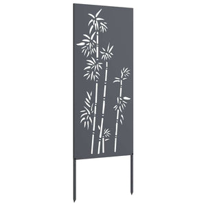 Anthrazit Garten Sichtschutz Floral 50x140cm