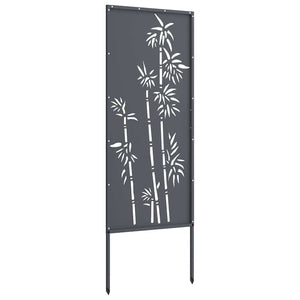 Anthrazit Garten Sichtschutz Floral 50x140cm