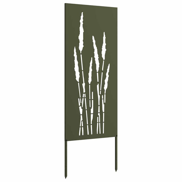 Garten Sichtschutz Leinwand Floral Olivgrün 50x140cm