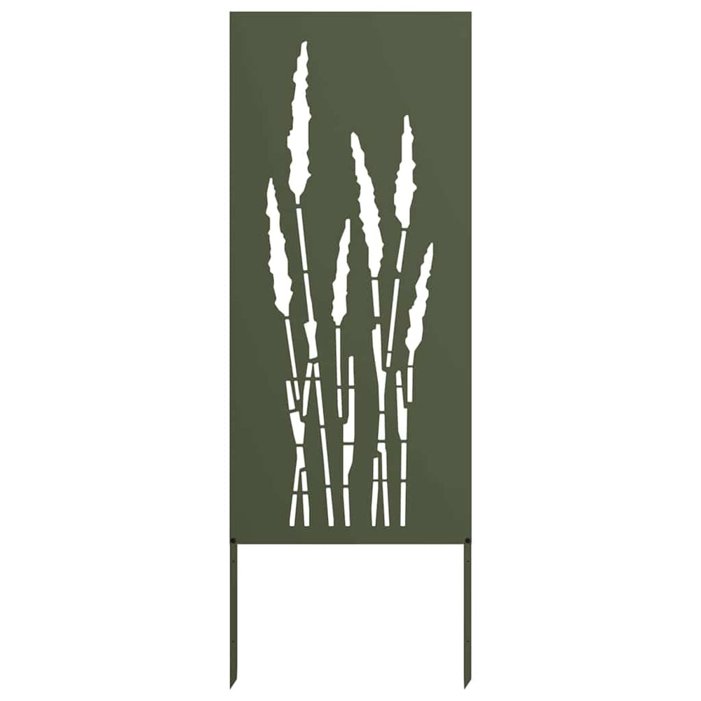 Garten Sichtschutz Leinwand Floral Olivgrün 50x140cm