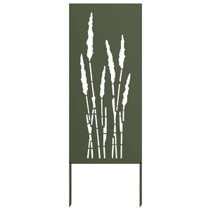 Garten Sichtschutz Leinwand Floral Olivgrün 50x140cm
