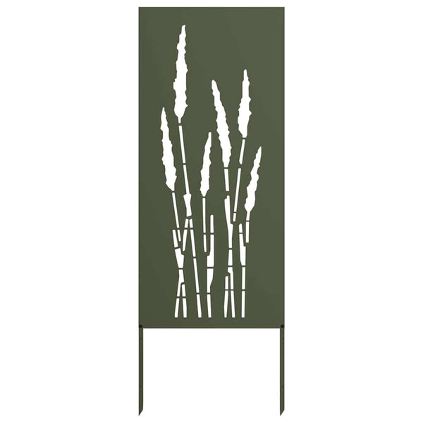 Garten Sichtschutz Leinwand Floral Olivgrün 50x140cm