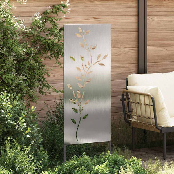 Garten Sichtschutz Floral Silber 50x140cm