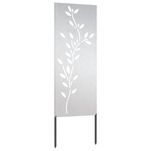 Garten Sichtschutz Floral Silber 50x140cm