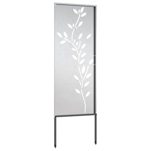 Garten Sichtschutz Floral Silber 50x140cm