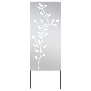 Garten Sichtschutz Floral Silber 50x140cm