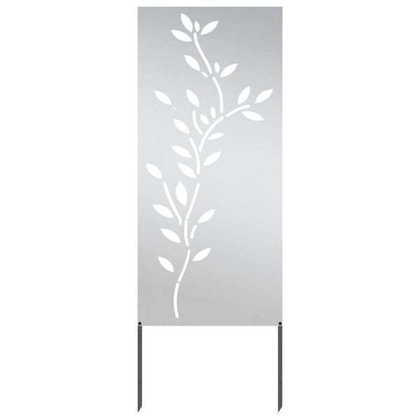 Garten Sichtschutz Floral Silber 50x140cm