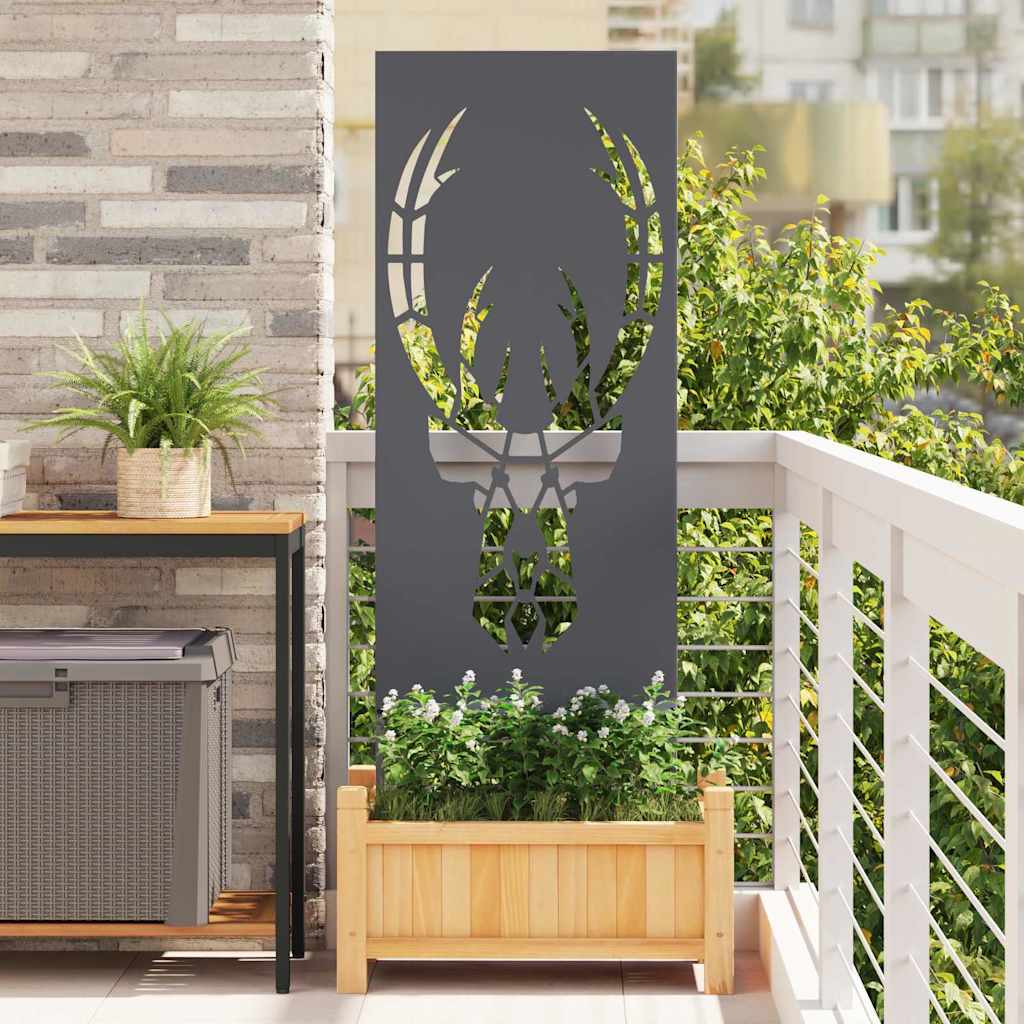 Garten Sichtschutz Leinwand Tiermuster Anthrazit 50x140cm