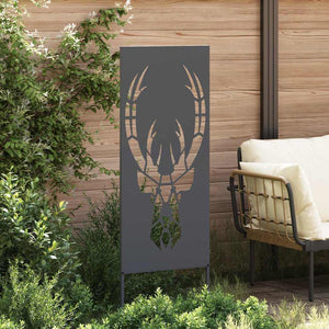 Garten Sichtschutz Leinwand Tiermuster Anthrazit 50x140cm