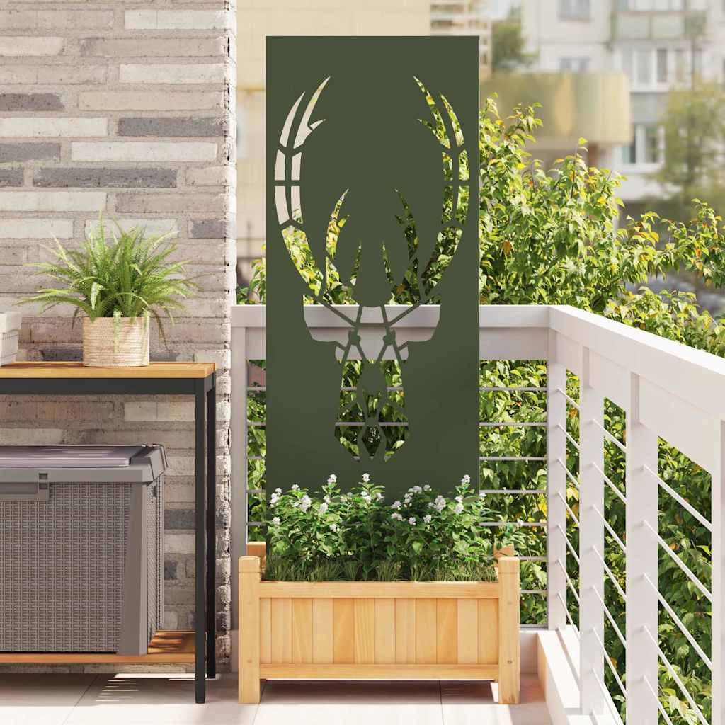 Garten Sichtschutz Leinwand Tiermuster Olivgrün 50x140