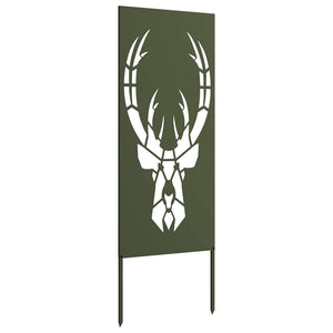 Garten Sichtschutz Leinwand Tiermuster Olivgrün 50x140