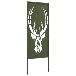 Garten Sichtschutz Leinwand Tiermuster Olivgrün 50x140