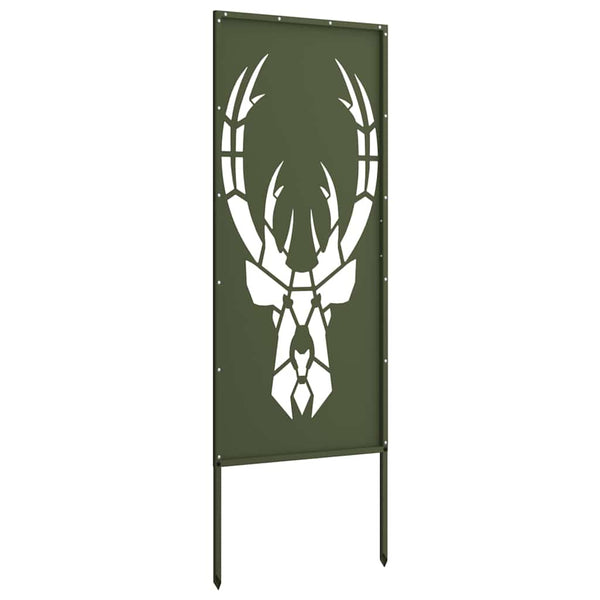 Garten Sichtschutz Leinwand Tiermuster Olivgrün 50x140