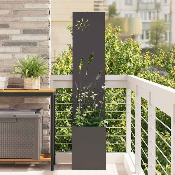 Garten Sichtschutz Leinwand Schwarz 32x150cm