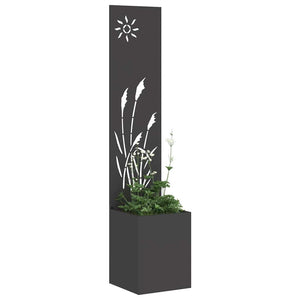 Garten Sichtschutz Leinwand Schwarz 32x150cm