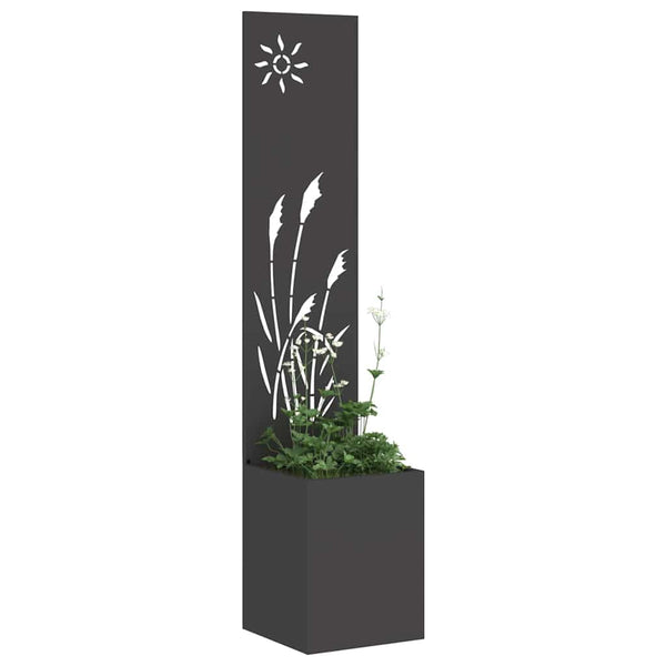 Garten Sichtschutz Leinwand Schwarz 32x150cm