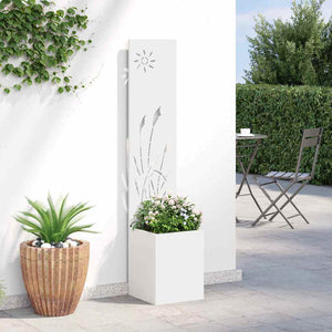 Garten Sichtschutz Leinwand Weiß 32x150cm