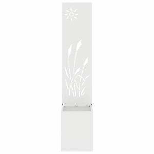 Garten Sichtschutz Leinwand Weiß 32x150cm