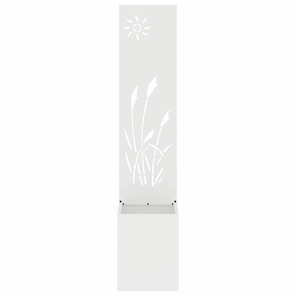 Garten Sichtschutz Leinwand Weiß 32x150cm