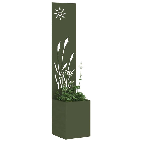 Garten Sichtschutz Leinwand Olivgrün 32x150cm
