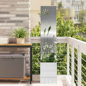 Garten Sichtschutz Silber 32x150cm Edelstahl