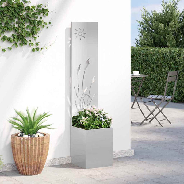 Garten Sichtschutz Silber 32x150cm Edelstahl