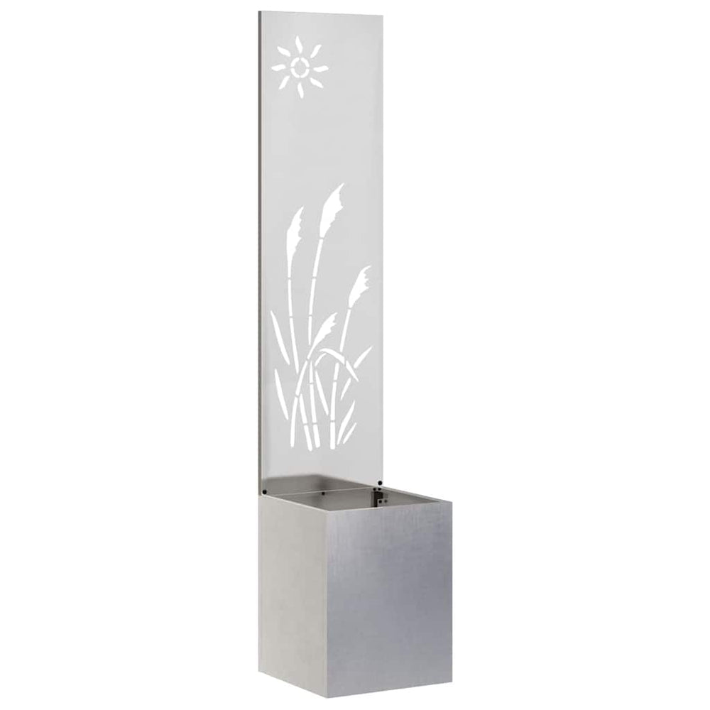 Garten Sichtschutz Silber 32x150cm Edelstahl