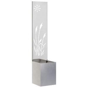 Garten Sichtschutz Silber 32x150cm Edelstahl