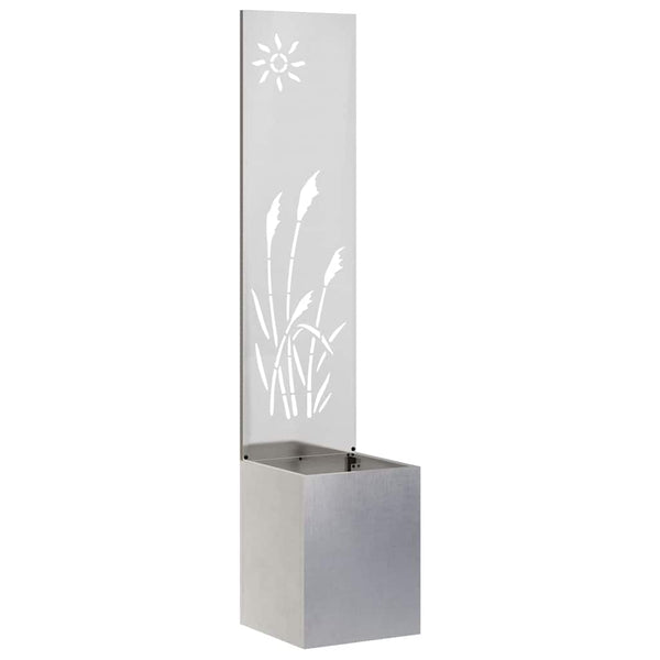 Garten Sichtschutz Silber 32x150cm Edelstahl