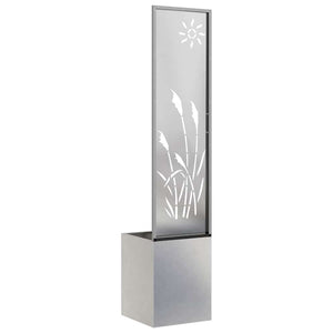 Garten Sichtschutz Silber 32x150cm Edelstahl
