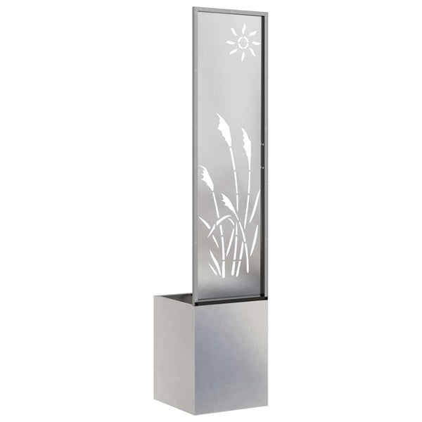 Garten Sichtschutz Silber 32x150cm Edelstahl