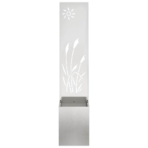 Garten Sichtschutz Silber 32x150cm Edelstahl