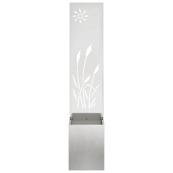 Garten Sichtschutz Silber 32x150cm Edelstahl