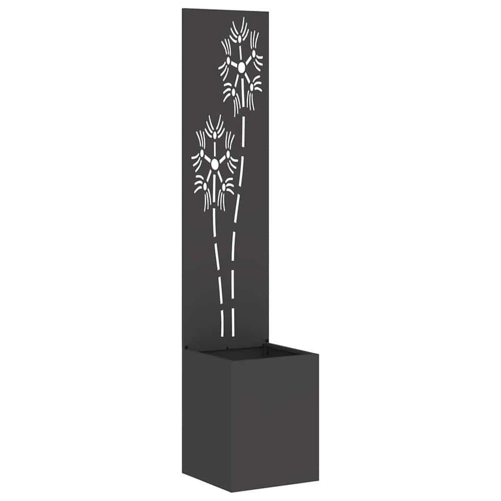 Garten Sichtschutz Floral Schwarz 32x150cm