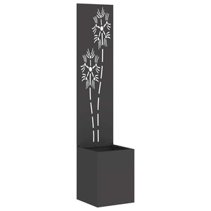 Garten Sichtschutz Floral Schwarz 32x150cm