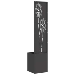 Garten Sichtschutz Floral Schwarz 32x150cm