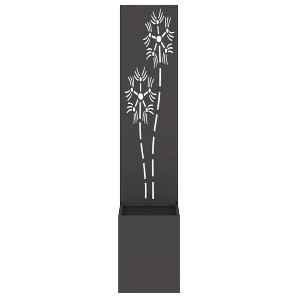 Garten Sichtschutz Floral Schwarz 32x150cm