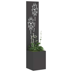 Garten Sichtschutz Floral Schwarz 32x150cm