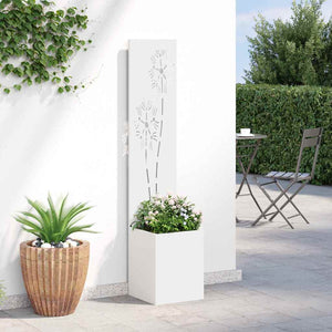 Garten Sichtschutz Floral Weiß 32x150cm