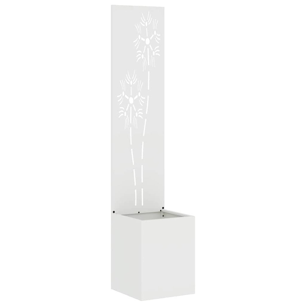 Garten Sichtschutz Floral Weiß 32x150cm