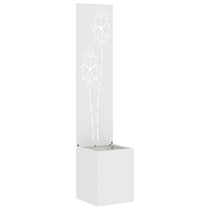 Garten Sichtschutz Floral Weiß 32x150cm
