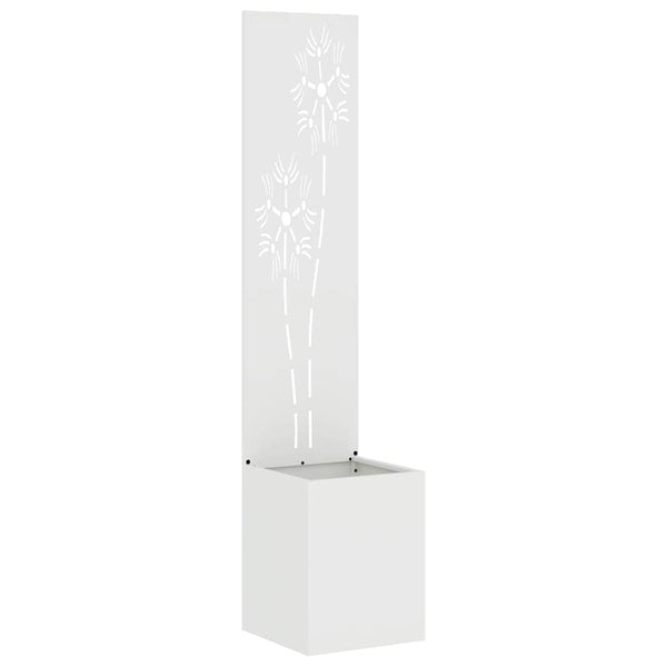 Garten Sichtschutz Floral Weiß 32x150cm