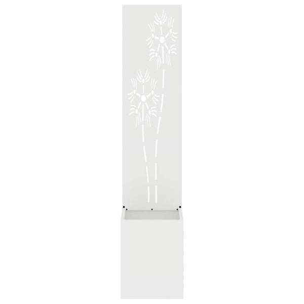 Garten Sichtschutz Floral Weiß 32x150cm