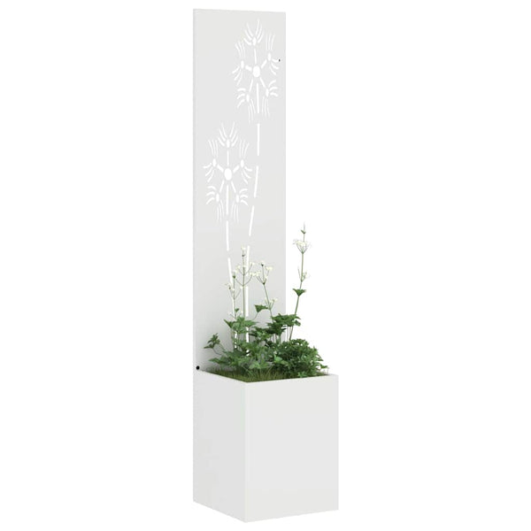 Garten Sichtschutz Floral Weiß 32x150cm