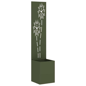Garten Sichtschutz Floral Olivgrün 32x150cm