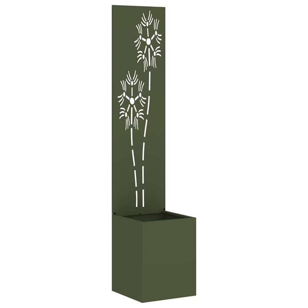 Garten Sichtschutz Floral Olivgrün 32x150cm