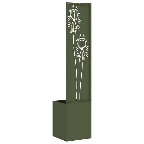 Garten Sichtschutz Floral Olivgrün 32x150cm