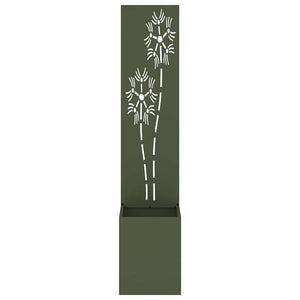 Garten Sichtschutz Floral Olivgrün 32x150cm