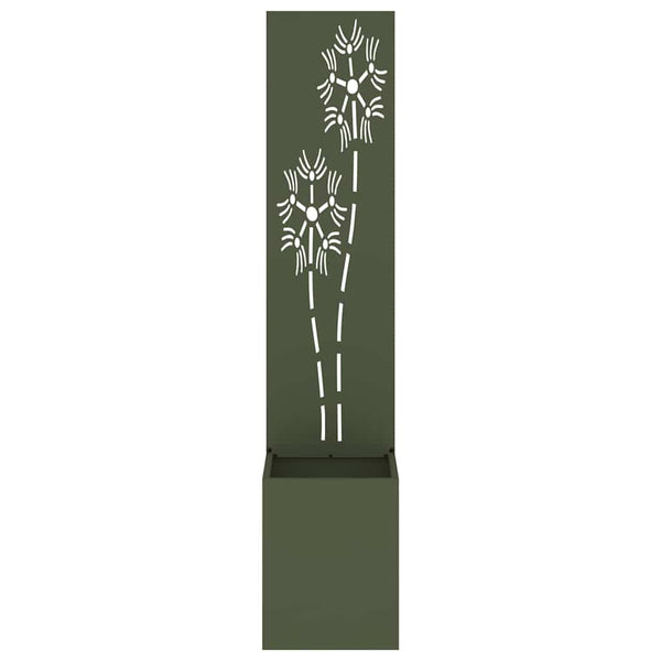 Garten Sichtschutz Floral Olivgrün 32x150cm