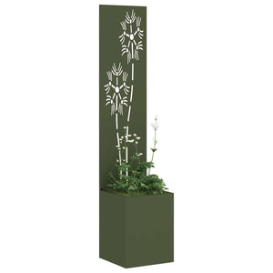 Garten Sichtschutz Floral Olivgrün 32x150cm